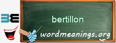 WordMeaning blackboard for bertillon